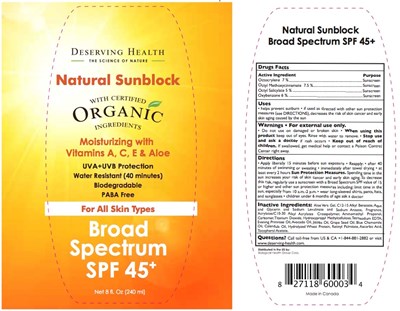 240 mL Label (69711 451 02 Spf45 240ml Label)